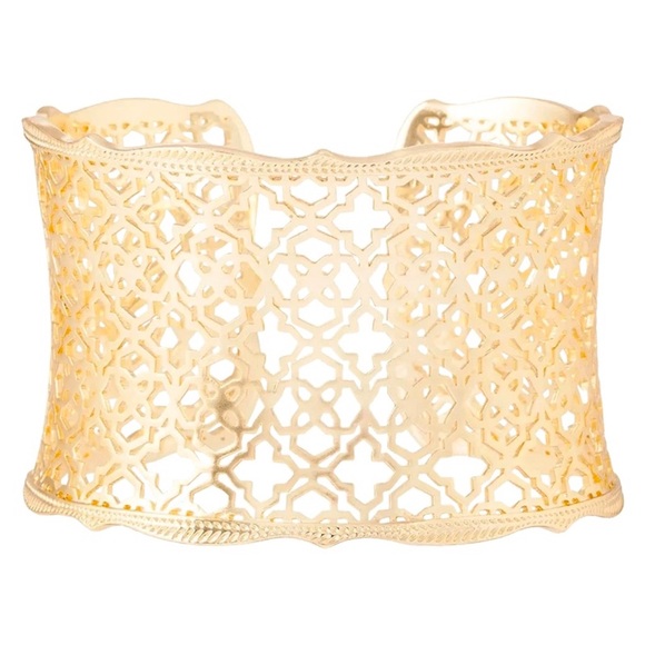 ⭐️HP! Kendra Scott Candice Cuff in 14K Gold-plated Filigree. Brand new! - Picture 2 of 7
